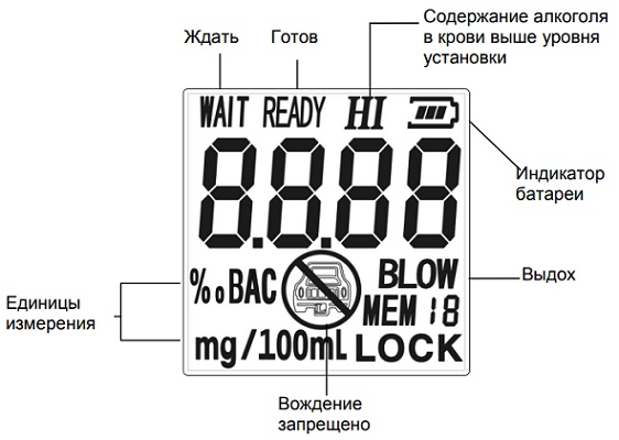 Алкотестер "АЛКОПРО AT011"